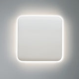 Bisque Ceramic Small Square Backlit ADA Color Selectable Wall Sconce by Justice Design
