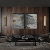 Black-Aged Brass Lyrikal Wall Sconce by Modern Forms in Living Room