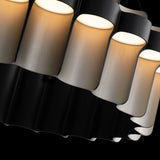 Black-Brushed Nickel Gatlin Chandelier by Modern Forms in Zoomed View