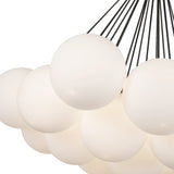 Black-Opal Glass 28inch Bolla Chandelier by Kuzco Lighting Bulb Details