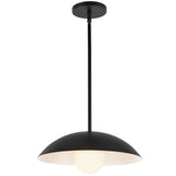 Black/Matte Opal Glass 6inch Umbra Pendant by Kuzco Lighting