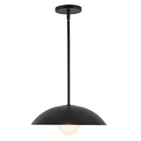 Black/Matte Opal Glass 6inch Umbra Pendant by Kuzco Lighting