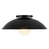 Black/Matte Opal Glass 6inch Umbra Semi-Flush Mount by Kuzco Lighting