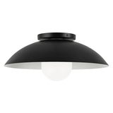 Black/Matte Opal Glass 6inch Umbra Semi-Flush Mount by Kuzco Lighting