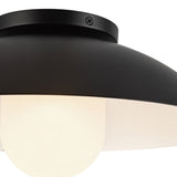 Black/Matte Opal Glass 6inch Umbra Semi-Flush Mount by Kuzco Lighting Details
