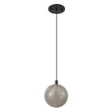 Black-Smoked Glass Bolla Pendant by Kuzco Lighting