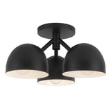 Black 12inch Fosso Semi-Flush Mount by Kuzco Lighting
