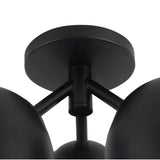 Black 12inch Fosso Semi-Flush Mount by Kuzco Lighting Details