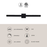 Black 23inch Galleria Wall Sconce by Kuzco Lighting Light Source
