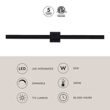 Black 37inch Galleria Wall Sconce by Kuzco Lighting Light Source