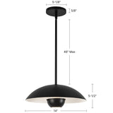 Black 5inch Umbra Pendant by Kuzco Lighting Dimensions