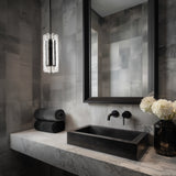 Black Cartridge 4CCT Pendant Light by WAC Lighting in Bathroom