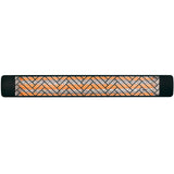 Black Chevron Dual Element 61" 3000 Watt Electric Patio Heather by Eurofase Heating