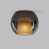 Black Glass Glo Wall/Ceiling Light by Penta