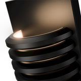 Black Loome 4CCT Outdoor Wall Sconce by WAC Lighting in Zoomed View