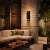 Black Loome 4CCT Outdoor Wall Sconce by WAC Lighting in Outdoor Area