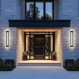Black Moline 4CCT LED Outdoor Wall Sconce by WAC Lighting in Outdoor Area