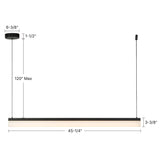 Black Nio Linear Pendant by Kuzco Lighting Dimensions