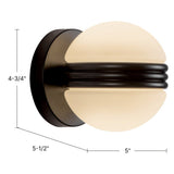Black Selene Wall Sconce by Kuzco Lighting Dimensions