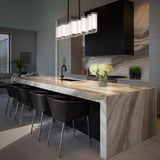 Black Troop 4CCT Linear Suspension by WAC Lighting in Kitchen