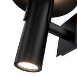 Black Ventt Outdoor Wall Sconce by WAC Lighting in Zoomed View