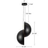 Black Void Pendant by Kuzco Lighting Dimensions