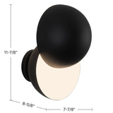 Black Void Wall Sconce by Kuzco Lighting Dimensions