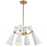 Blake Chandelier 4 Lights White Aged Gold By Alora