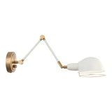 Blare Wall Sconce 9 Inch Aged Gold Brass + White