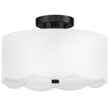 Bliss Semi-Flush Mount Black By Lark Living - Front View1