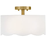 Bliss Semi-Flush Mount Lacquered Brass By Lark Living - Front View1