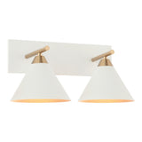 Bliss Wall Sconce 18 Inch Aged Gold Brass + White