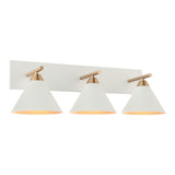Bliss Wall Sconce 28 Inch Aged Gold Brass + White