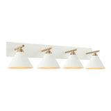 Bliss Wall Sconce 37 Inch Aged Gold Brass + White