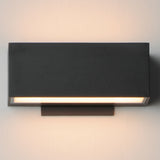 Blok Outdoor LED Wall Sconce Medium Black By ET2 - Lifestyle View2