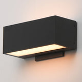 Blok Outdoor LED Wall Sconce Medium Black By ET2 - Lifestyle View4