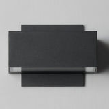 Blok Outdoor LED Wall Sconce Small Black By ET2 - Lifestyle View1