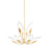 Blossom Chandelier - 10-Light - Gold Leaf by Hudson Valley