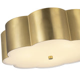 Blossom Flush Mount Brushed Gold By Alora - Detailed View
