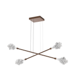 Blossom Moda Linear Chandelier Double Burnished Bronze By Hammerton