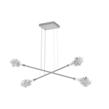 Blossom Moda Linear Chandelier Double Classic Silver By Hammerton