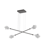 Blossom Moda Linear Chandelier Double Graphite By Hammerton