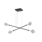 Blossom Moda Linear Chandelier Double Matte Black By Hammerton