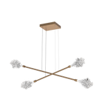 Blossom Moda Linear Chandelier Double Novel Brass By Hammerton