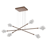 Blossom Moda Linear Chandelier Triple Brunished Bronze By Hammerton