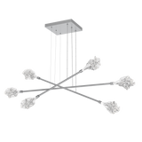 Blossom Moda Linear Chandelier Triple Classic Silver By Hammerton