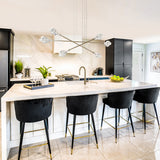 Blossom Moda Linear Chandelier Triple Gilded Brass By Hammerton Lifestyle View