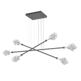 Blossom Moda Linear Chandelier Triple Graphite By Hammerton