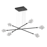 Blossom Moda Linear Chandelier Triple Matte Black By Hammerton