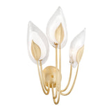 Blossom Wall Sconce - 3-Light - Gold Leaf by Hudson Valley